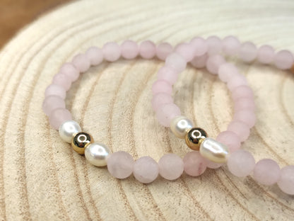 NEW - Frosted Pink AGATE Bracelet