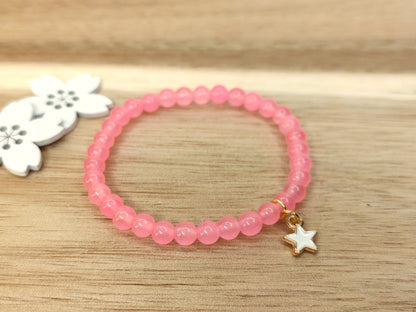 NEW PINK JADE children's bracelet