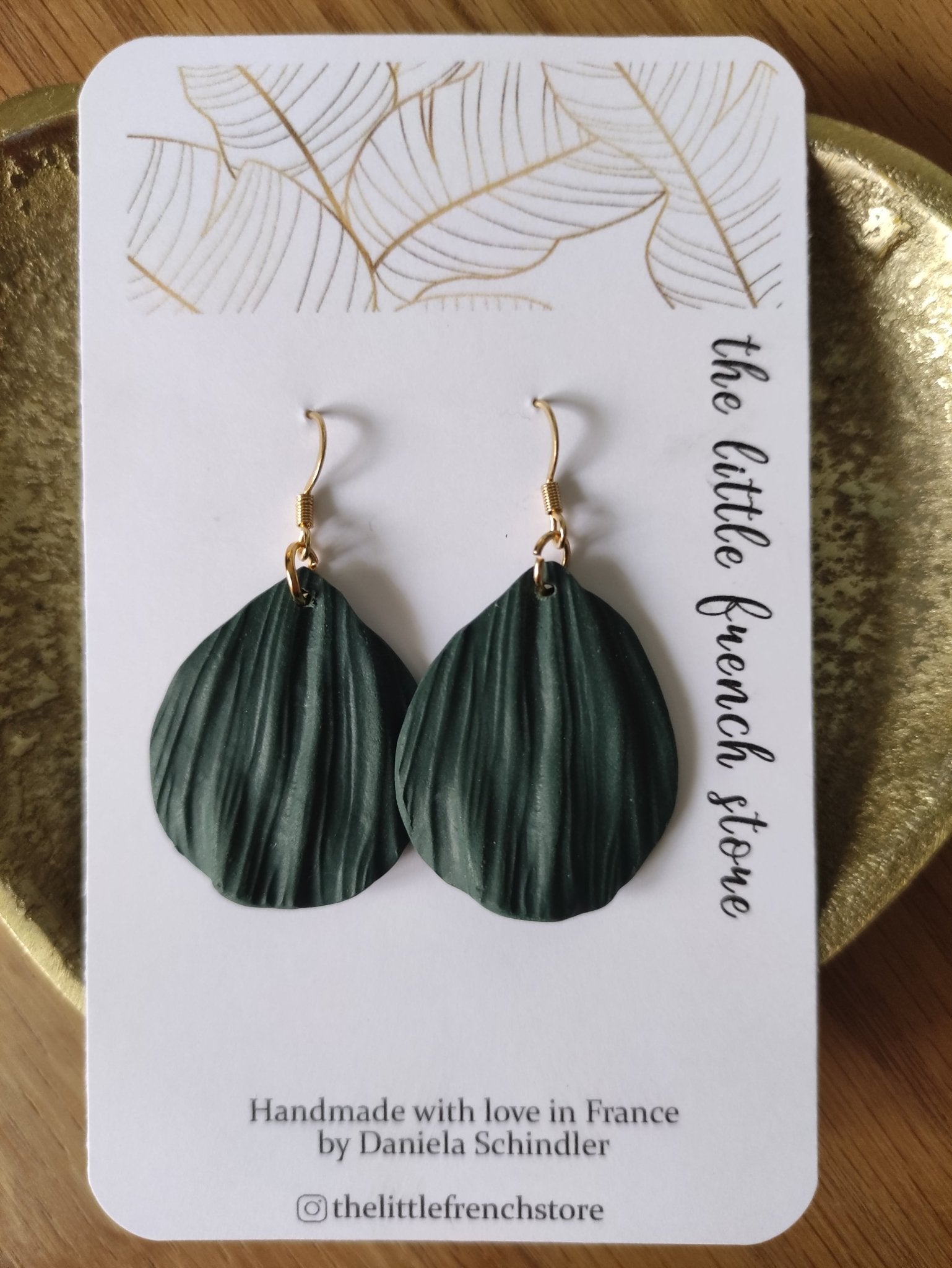 Boucles d'oreilles AVA vert - The Little French Store